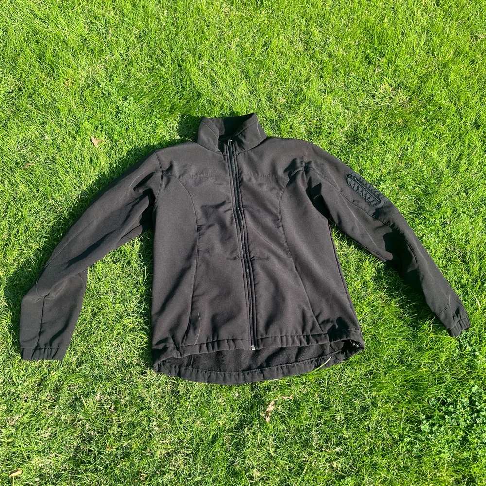 Black zip up windbreaker